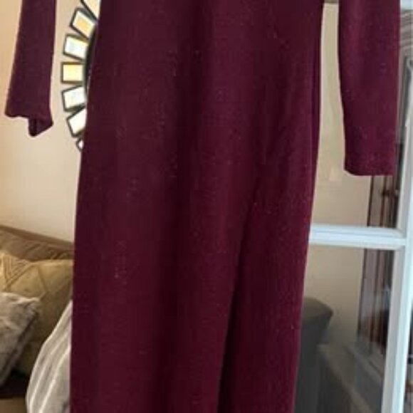 Lovely Day Low Back, High Slit Glitter Maxi Cocktail Dress - Picture 4 of 5